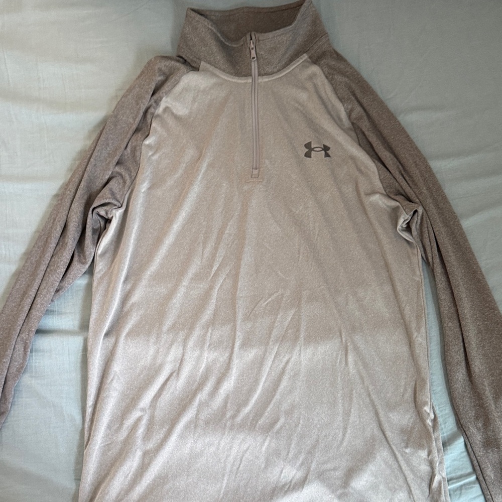 Under Armour Light Gray Quarter-Zip Pullover